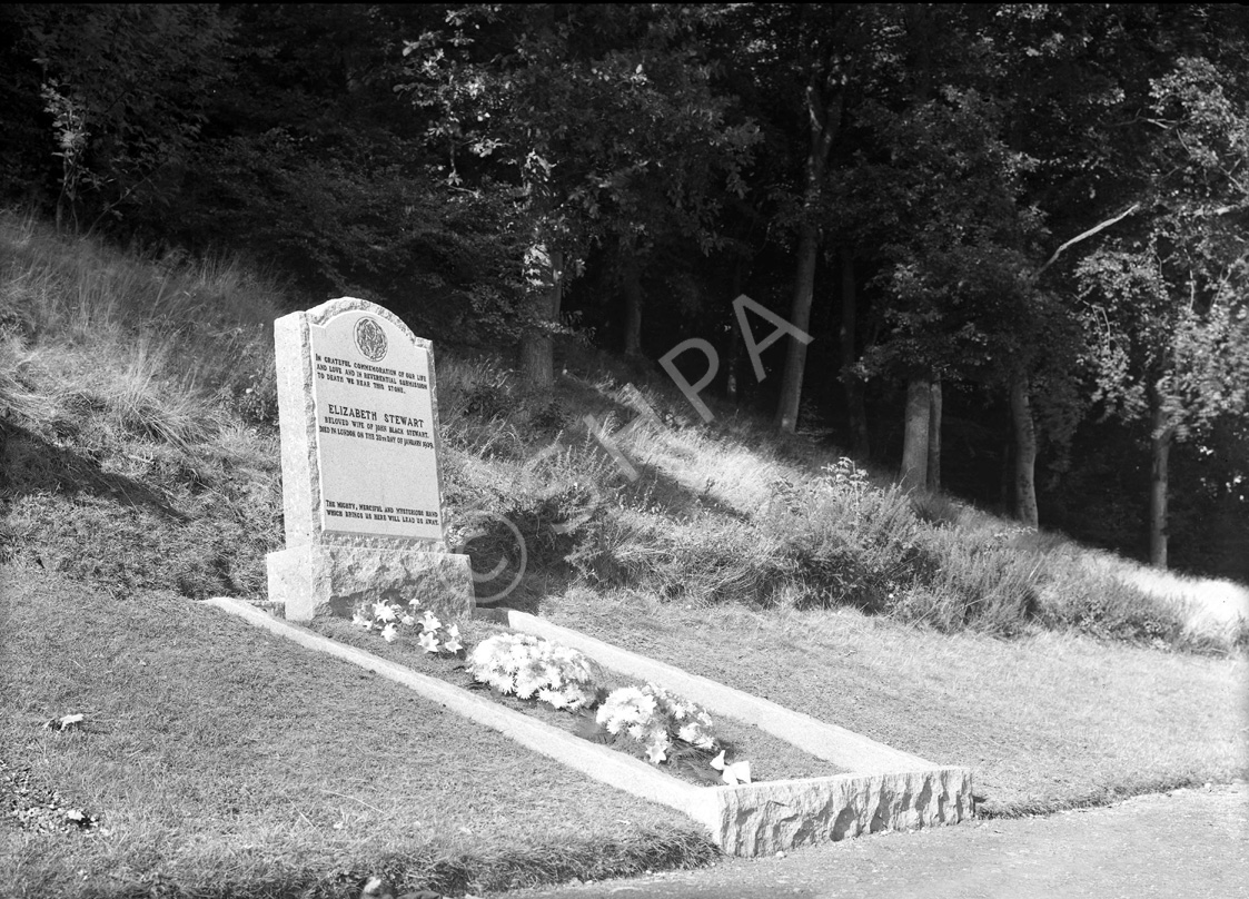 Elizabeth Stewart grave, October-November 1929. Beloved wife of John Black Stewart, died in London on 28th January 1929.  