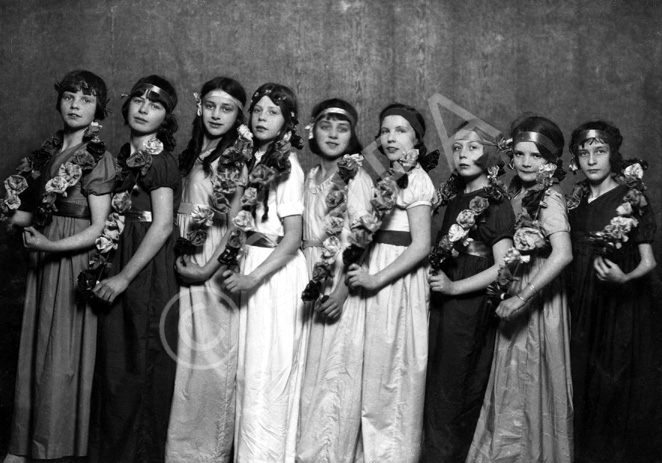 Children in costume, possibly for a theatrical event. #