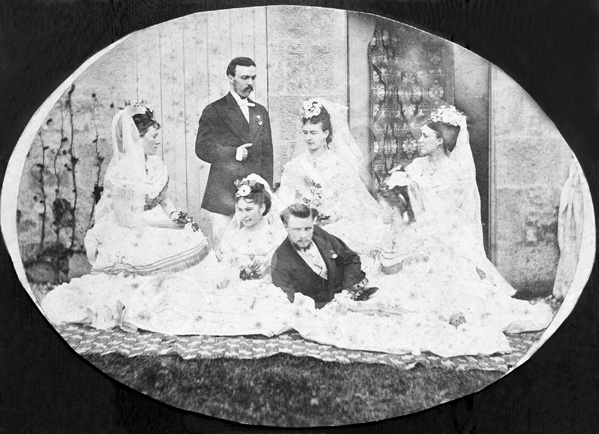 Bridal group from 1800s in oval, copy.# 