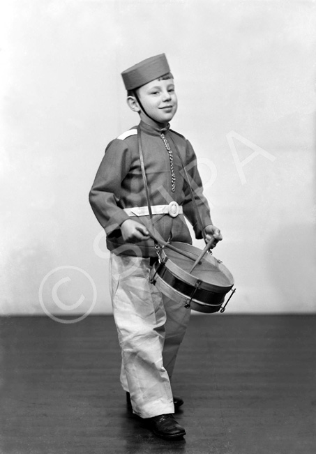 Master Gordon McIntosh, 20 Leys Drive, Inverness, dressed as a drummer boy.  