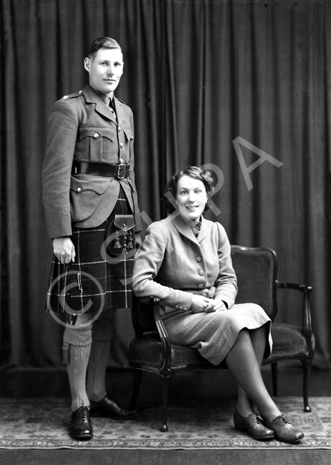 Lt. Ian Mackenzie and wife, Seaforth Highlanders.
