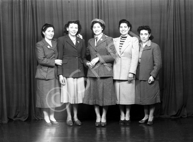 Sbrocchi women, family group. Concetta, Maria, Carmela, Teodorina and Natalina.