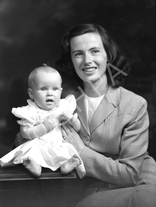 Mrs Irvine, Ness House, with baby.  