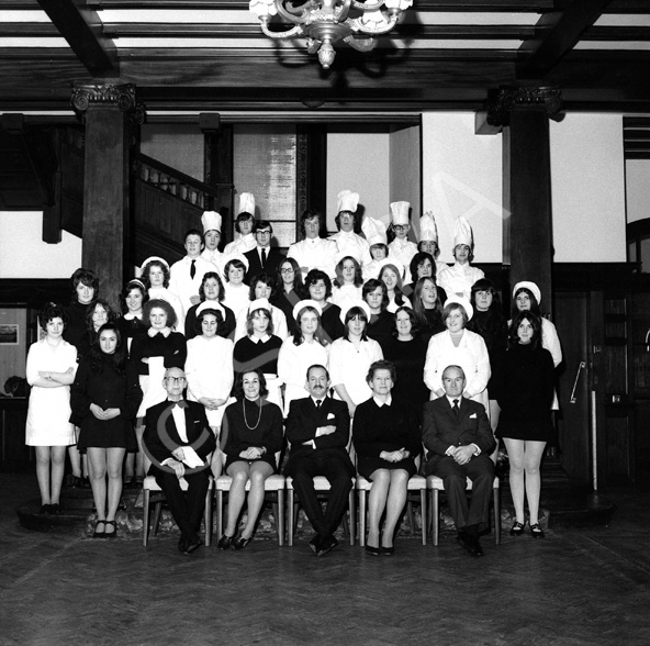 Catering school group photograph. #