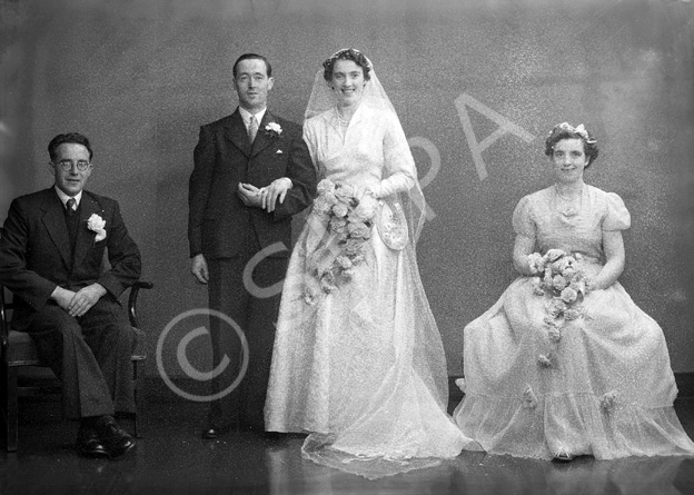 Mrs Donald Dingwall, Lochcarron, bridal. Damaged plate.