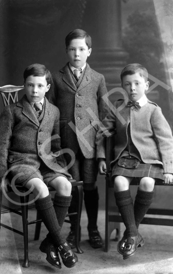 Three boys, possibly brothers c.1921. # 