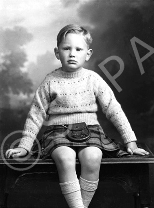 Boy in kilt c.1954. #