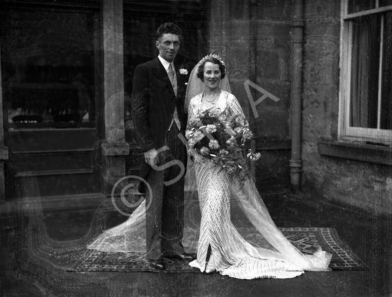 Wedding portrait. Damaged plate. #