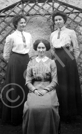Robina Mitchell Fraser with Gordon Castle staff, Fochabers. Submitted by Catherine Cowing. 